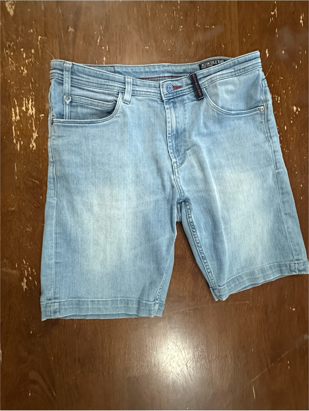 Allen Solly Men's Light Wash Denim Jean Shorts 34 Waist